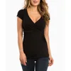 New Maternity Clothes Womens Sleeveless Crew Neck Solid Color Asymmetrical Flap Nursed Tops Casual T Shirt For Breastfeeding 1