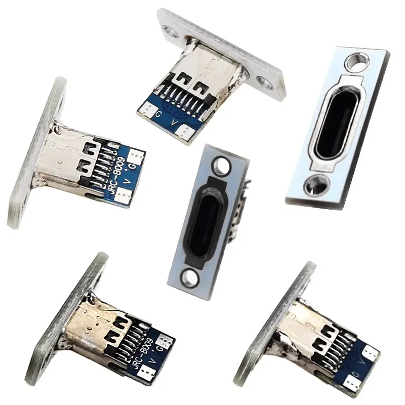 

1-10 шт. USB-разъем типа C 3.1 Type-C 2-контактный 4-контактный гнездовой разъем для зарядки USB 3.1 Тип C разъем с винтовой КРЕПЕЖНОЙ ПЛАСТИНОЙ