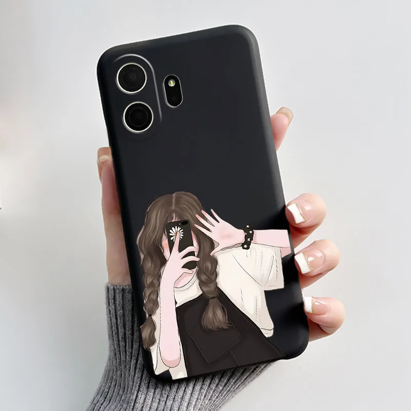 Luxury Cute Love Rabbit Soft Black TPU Silicone Phone Case Back Cover