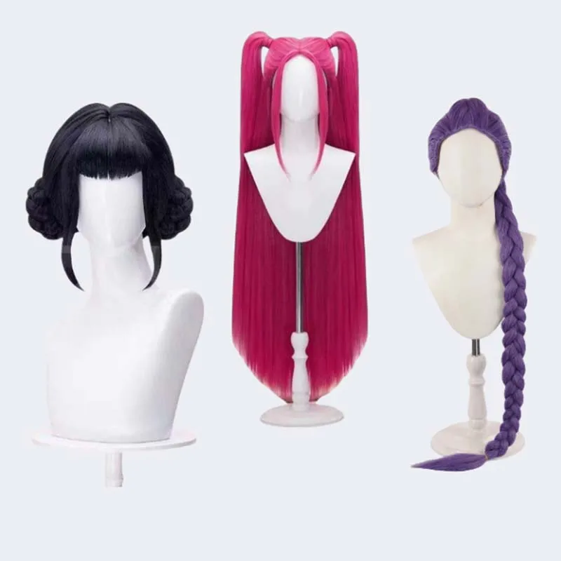 Henkodo Perruque Femme, 70cm, Noir, Bouclée, Halloween, Carnaval, Fête, Cosplay, Set De 9 Pcs, Collier, Bracelet, Boucles D'Oreilles, Gothique