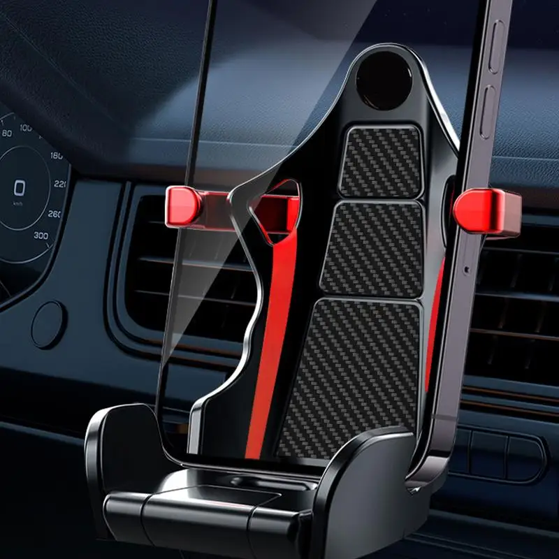 Creative Recaro Racing Seat Phone Holder Universal Air Vent Stable Shock Resistant Car Navigation Holder Decoration New Design