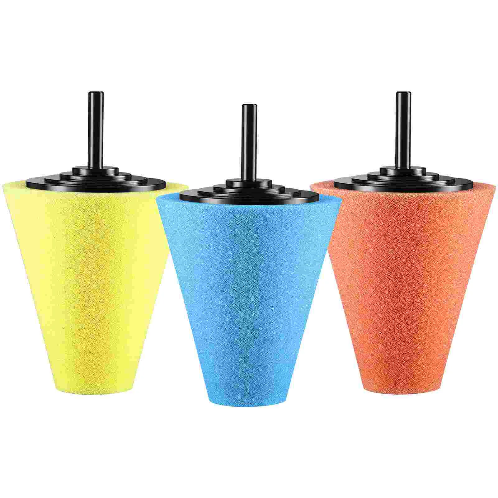 

3 PCS Pad Buffing Buffle Polisher Cone-shaped Sponge Polishing Wheel Hub Car Wax Buffer Tool