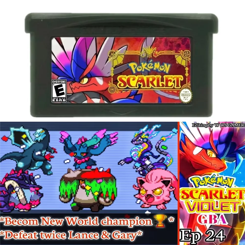 GBC/GBA Pokemon Scarlet and Violet GBA English Game Card