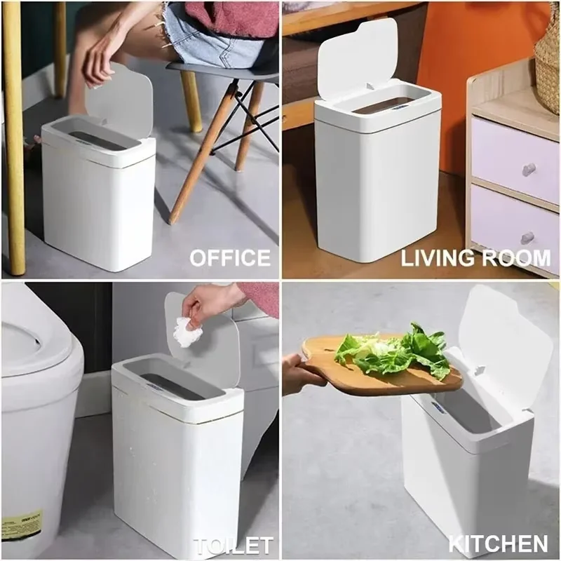 NEW Smart home Kitchen trash can 15L bathroom non-touch smart trash can toilet smart trash can waste trash can smart trash can 3