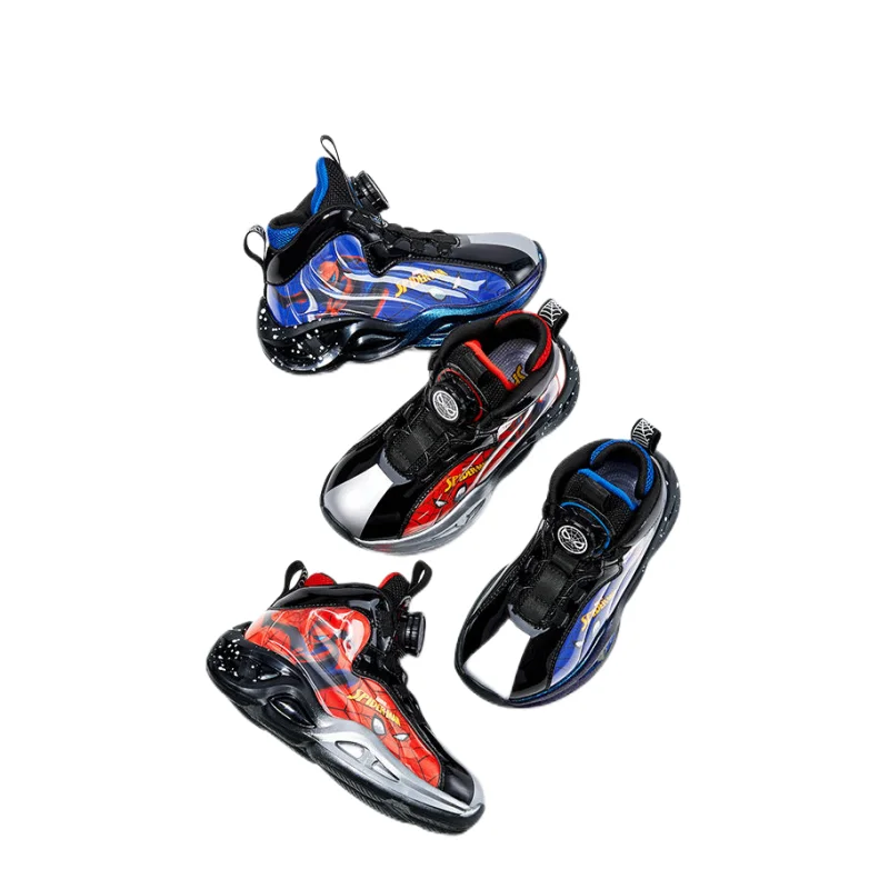 

Marvel Series Anime Spring and Autumn Children's Cartoon Spider-Man Creative Knob Handsome Basketball Sports Shoes Birthday Gift