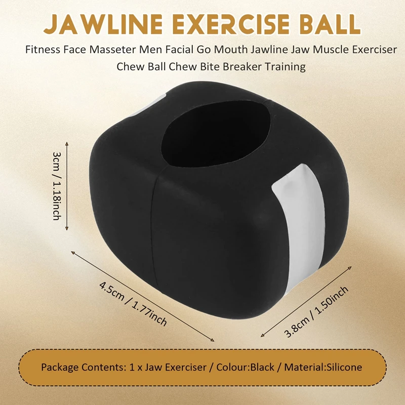 Fitness Face Masseter Men Facial Go Mouth Jawline Jaw Muscle Exerciser Chew Ball Chew Bite Breaker Training