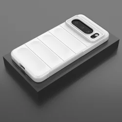 Shockproof Liquid Silicone Soft Back Cover - Armor Edition for Pixle 8 Pro (White)
