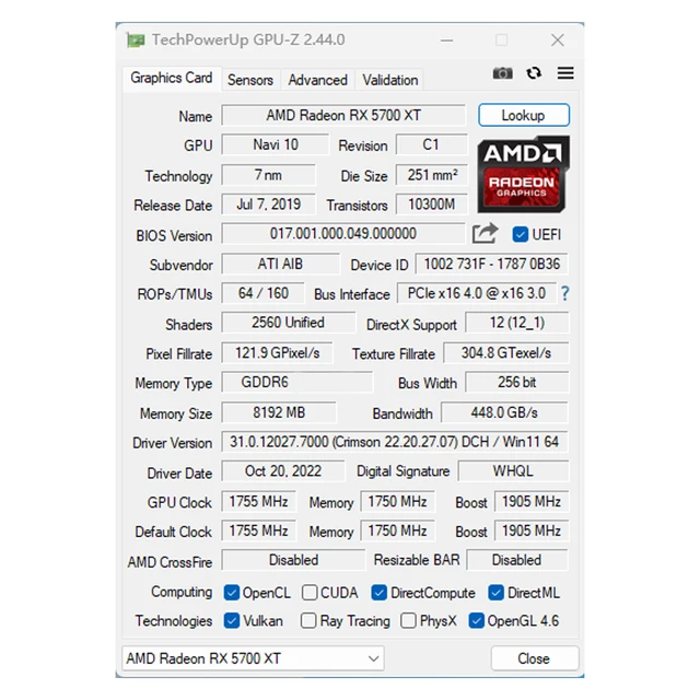 SOYO AMD Radeon RX5700XT RX5700 8G Graphics Card GDDR6 Memory PCIE4.0x16 DPx3 8Pin Gaming Video Card for Desktop Computer 6