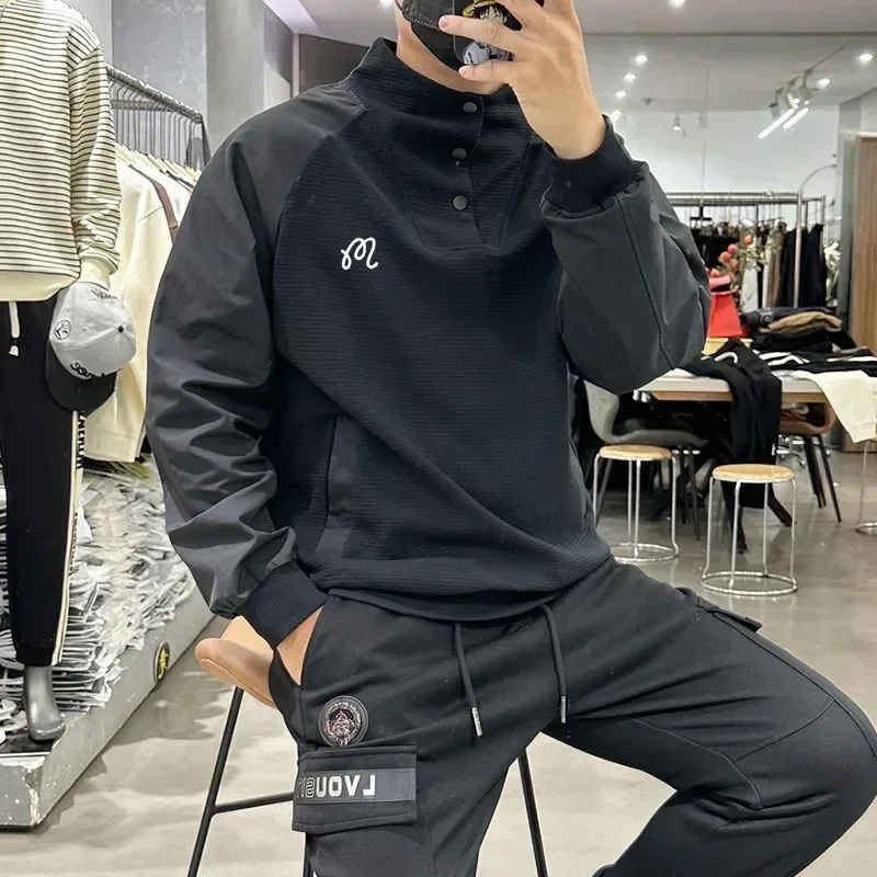 golf wear new Men's golf clothing Quick-Drying Sports High-Quality Loose Elastic Shirts Hooded hoodie Golf wear men
