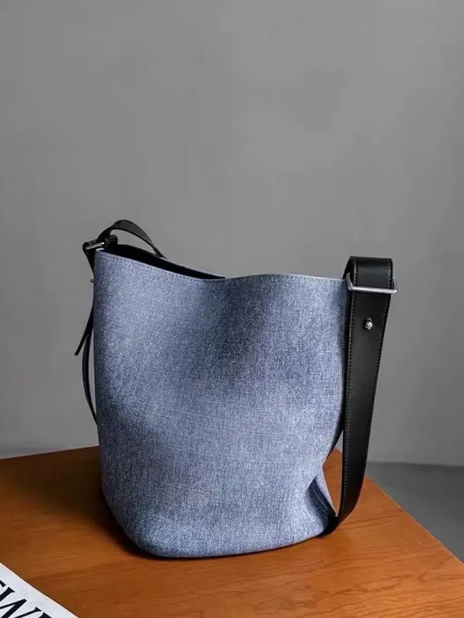 JIAERDI Vintage Denim Crossbody Bags Bucket Bag Women High Street Shoulder Messenger Bag Ladies Large Capacity Tote Bag Handbag