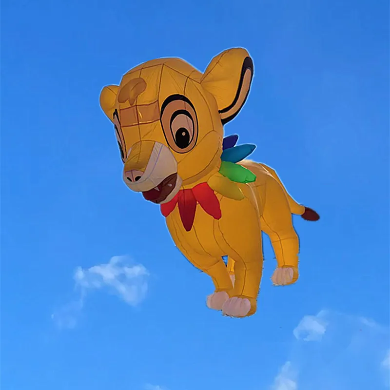 dog kite lion kite peonzas con cuerda carretilha de pipa parapente profesional power drachen fliegen kinder