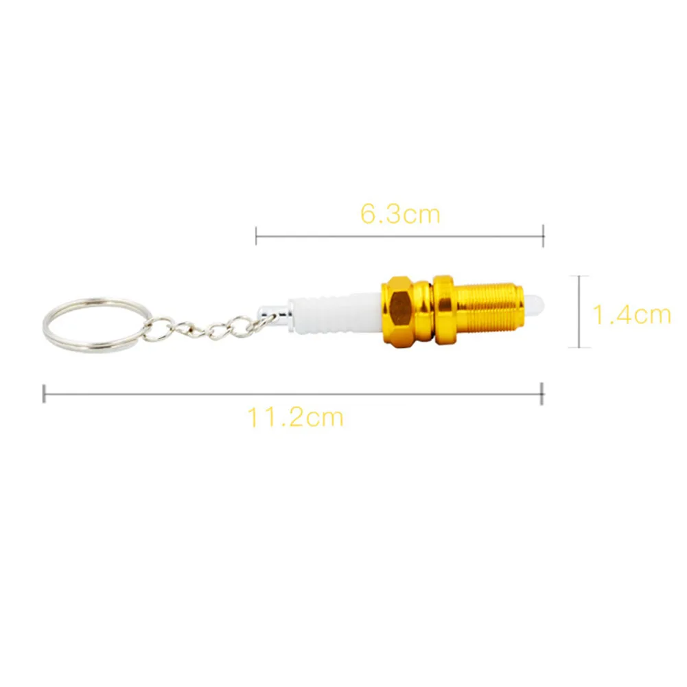 

Creative Key Chain Crafts LED Key Chain Spak Plug Shape Keychain Motorcycle Car Interior Pendant Personalized Home Decor Gift