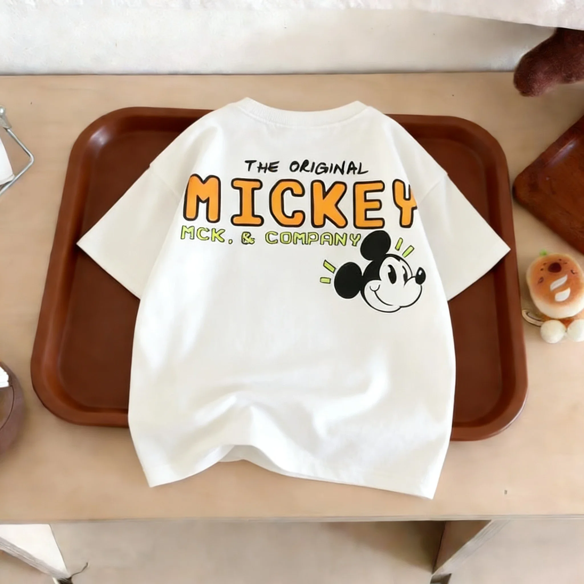 قميص ديزني هوني بوت دونالد داك الصيفي للأطفال بنمط كرتوني بأكمام قصيرة - تي شيرت ناعم للأولاد والبنات