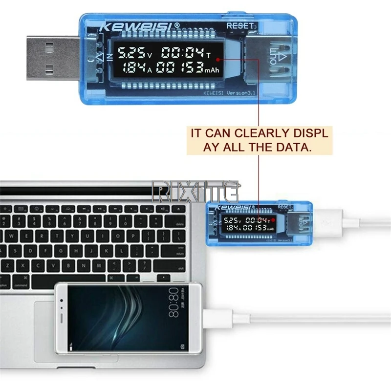 Фото Измеритель Напряжения тока тестер емкости аккумулятора USB измеритель напряжения тока зарядного устройства измеритель емкости внешнего аккумулятора №2