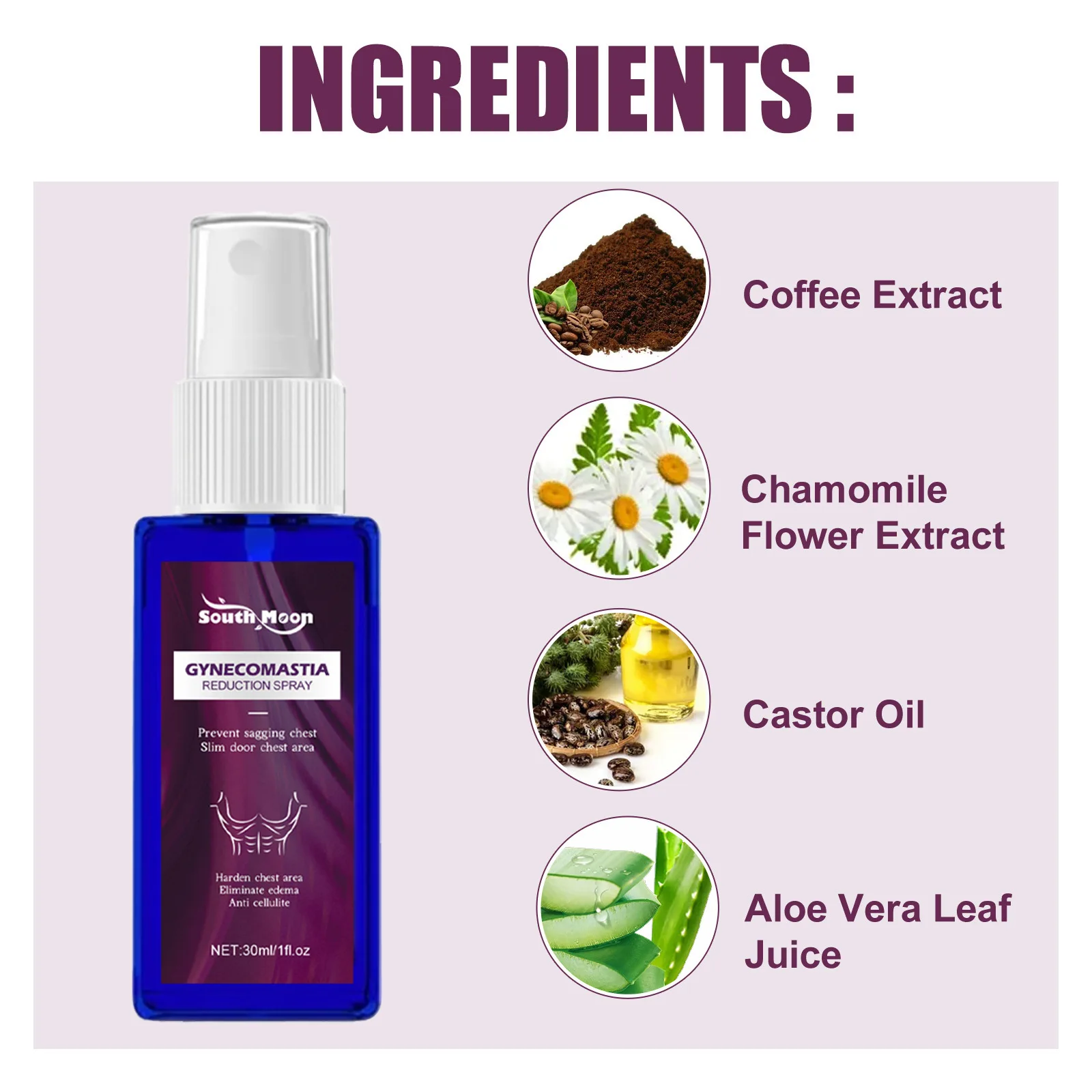 30ml Men Chest Firming Spray Cellulite Reduction Muscle Accelerating Hardening Spray Tighten Chest Muscle Fitness Spray