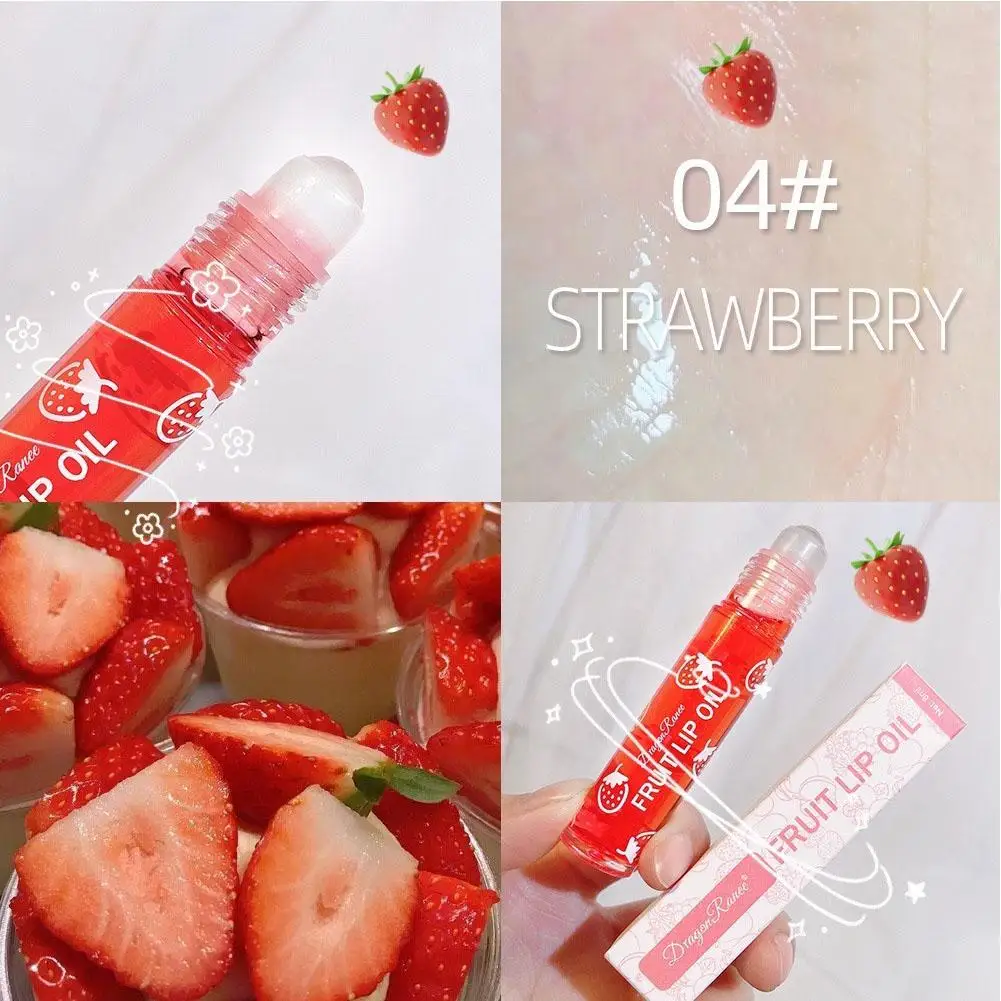 Fruit Flavoured Moisturizing Lip Oil, Lip Gloss Lip Balm For Dry Lip's Moisturizing Hydrating And Nourishing Transparent Lip Oil