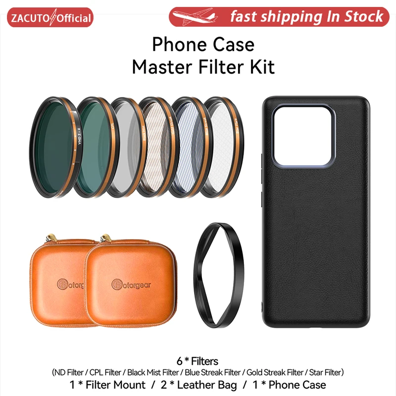 Zacuto Per Xiaomi 13 Pro Filtro Per Telefono Ad Assorbimento Magnetico Filtro Nd/Cpl/Nebbia Nera/Filtro A Strisce Blu/Striscia D'Oro/Filtro A Stella