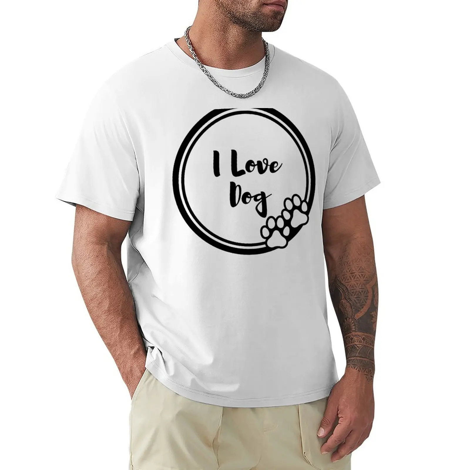 

I Love Dog T-Shirt vintage tops Men's t-shirts