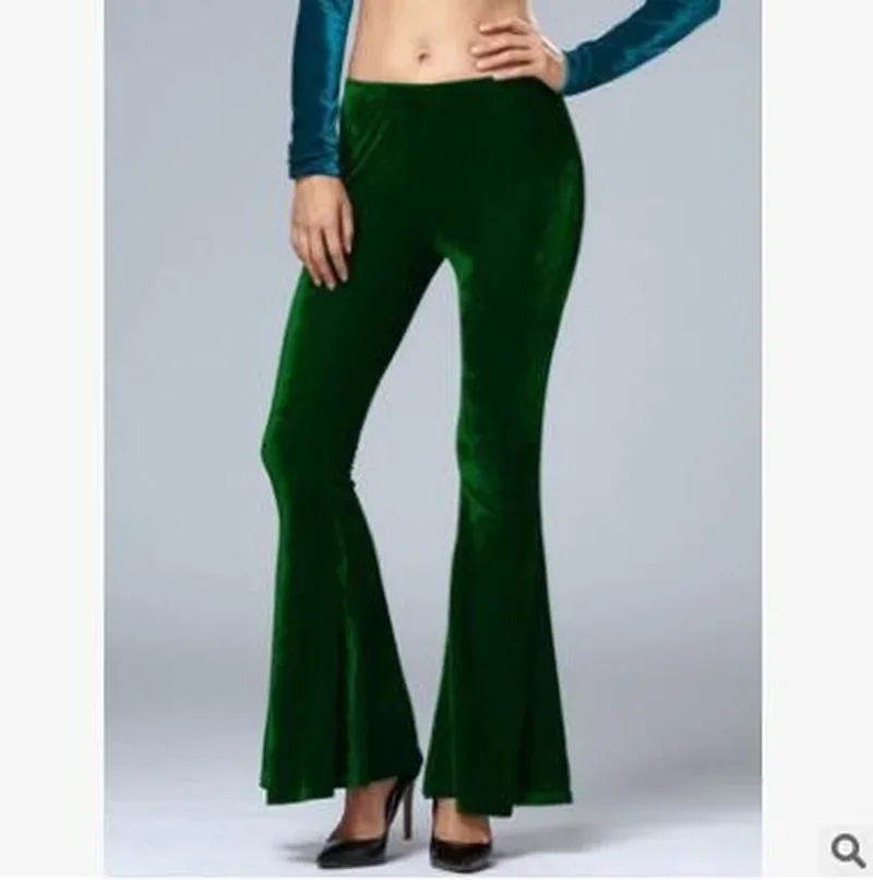 High Waist Velvet Gold Silk Stretch Horn Fashion Pants Ladies Elegant 2022 New Ladies Large Ladies Trousers Bottom Woman Pants