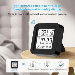 Tuya WiFi Smart Temperature And Humidity Infrared Remote Control One Key Switch Degree Celsius To Work With Alexa Google Home