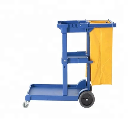 Wholesale Plastic Cleaning Trolley Janitor Cart Hotel Multifunction Service Cart Service Trolley without cover multifunction stretchy baby car seat cover breastfeeding nursing covering shopping cart grocery trolley carseat canopy