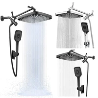 12 Inch Ceiling Rain Shower System Adjustable Hand Shower Head Shower Set with Extension Arm In Wall Shower System 1