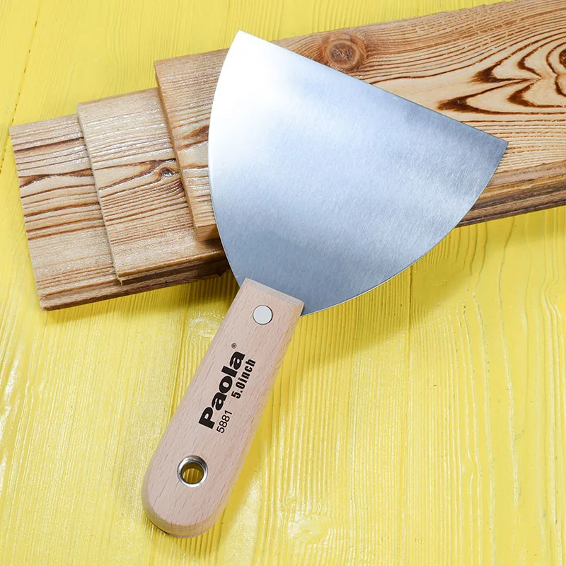 Paola Wood Handle 5-inch Stainless Steel Putty Knife Scraper