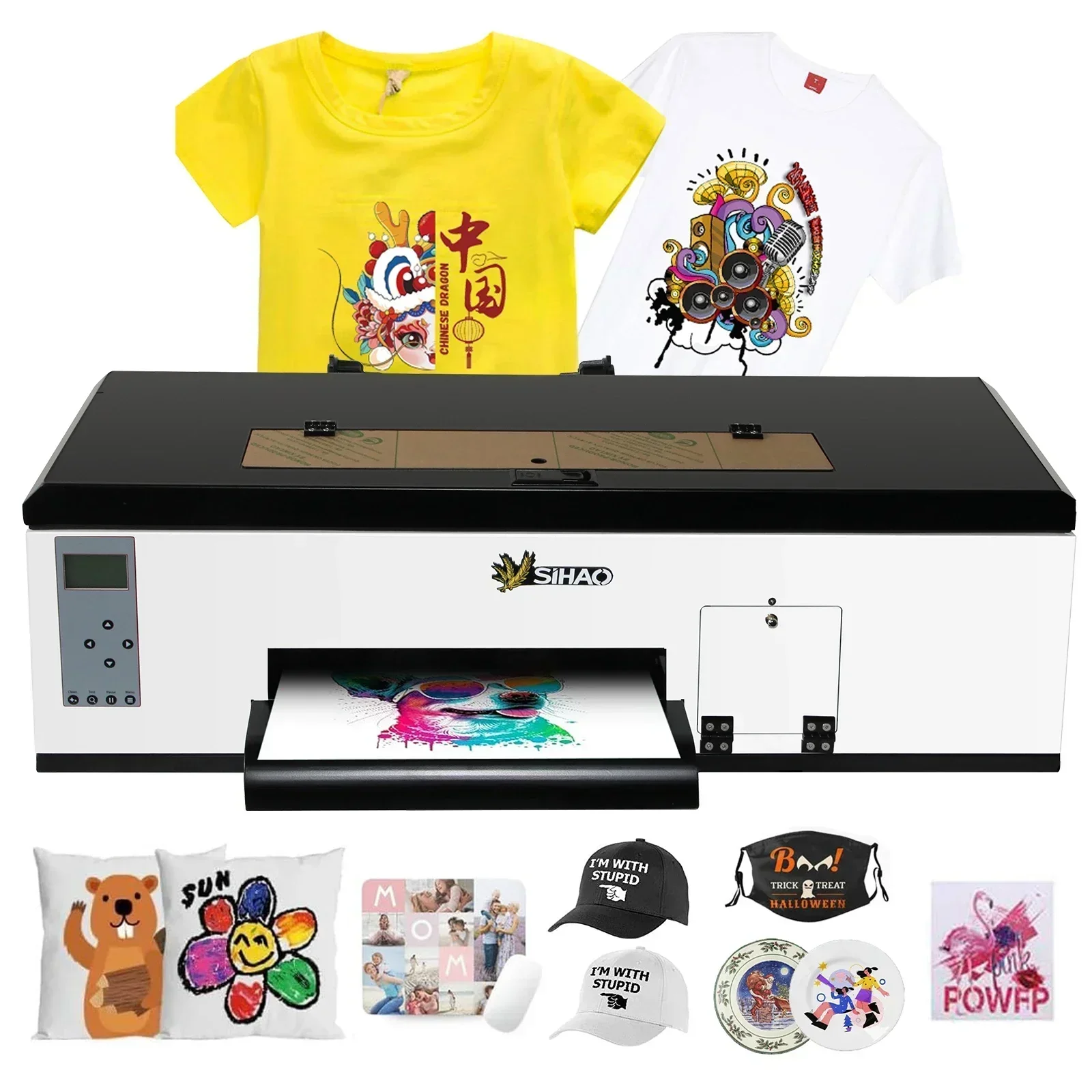 SIHAO A4/A3 DTF Printer XP600 Print Head Double Printing Speed DIY T-Shirts Garment Customization Heat Transfer for Hats Shoes