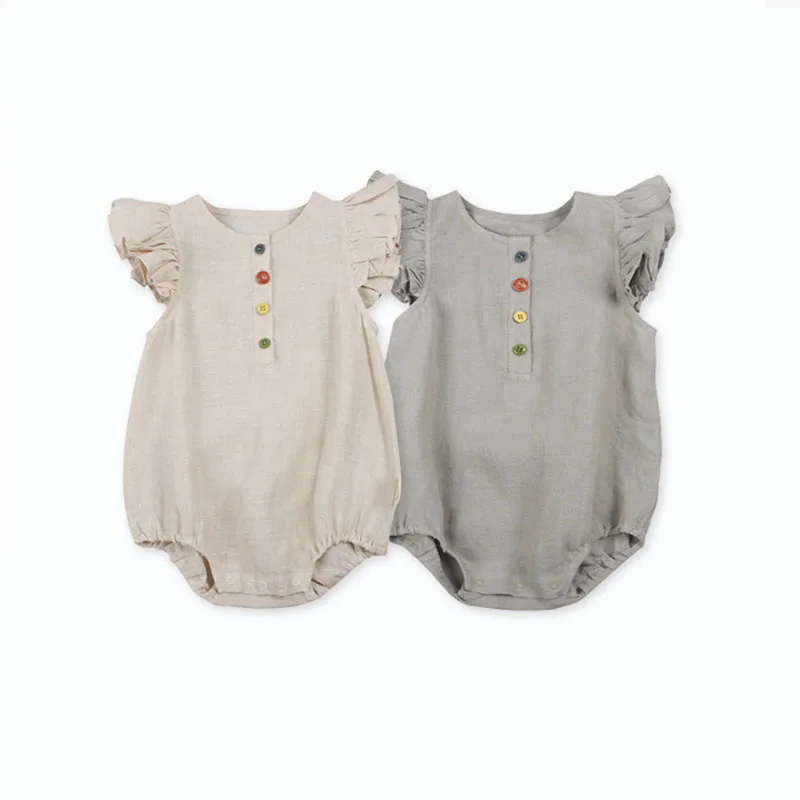 

Summer Baby Romper For Girls Boys Fly Sleeve Newborn Bodysuit Soft Cotton Thin Infant Toddler One-pieces Jumpsuits Baby Clothing