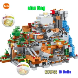 Blocs de construction, 1315 pièces, modèle Compatible 21137, grotte de montagne, Module de figurines, briques, jouets pour enfants 