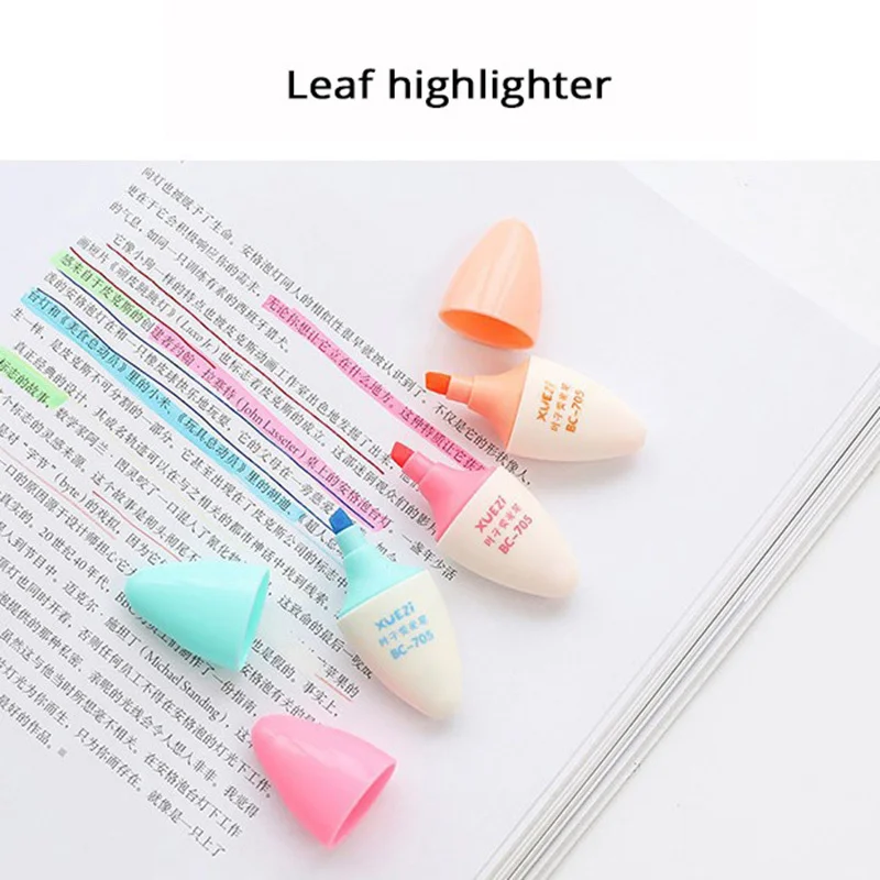 Highlighter Colored Marker Pens 6pcs/bag Creative Design Painting Graffiti Marker Highlighters for School Six Colors Stationery highlighter pen marker pen highlighter marker art marker