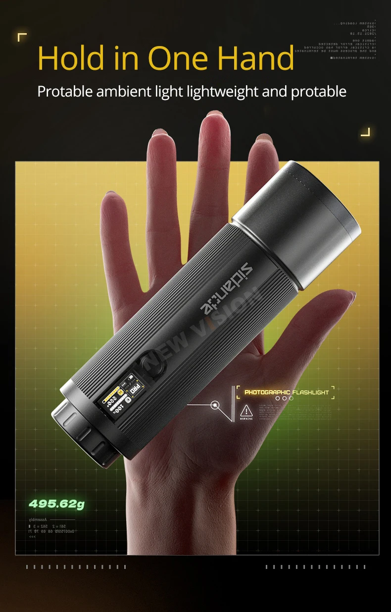 SIDANDE 12W 3500-7000k RGB light Built-in 9000mAh battery Endurance 150 minutes
