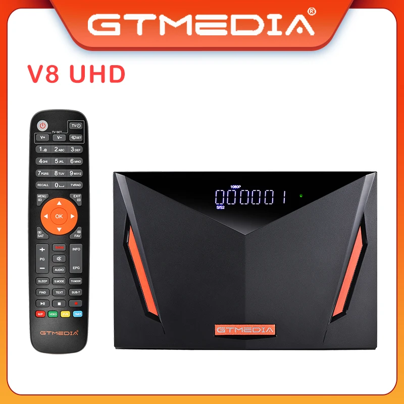 GTMEDIA V8 UHD TV Satellite Receiver TV Box DVB S2 T2 4K Ultra HD，Built