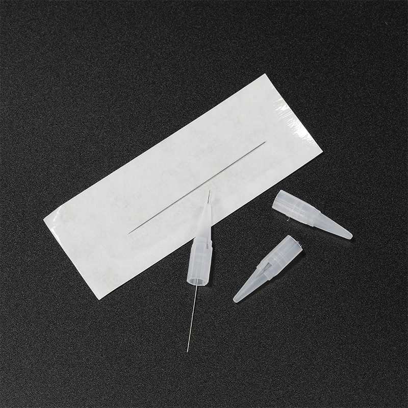 500Pcs 1RL 3RL 0.35*50mm Permanent Makeup Needle Caps Needle Tip Eyebrow Lip Tattoo Caps Nozzle For PMU Machine Supplies