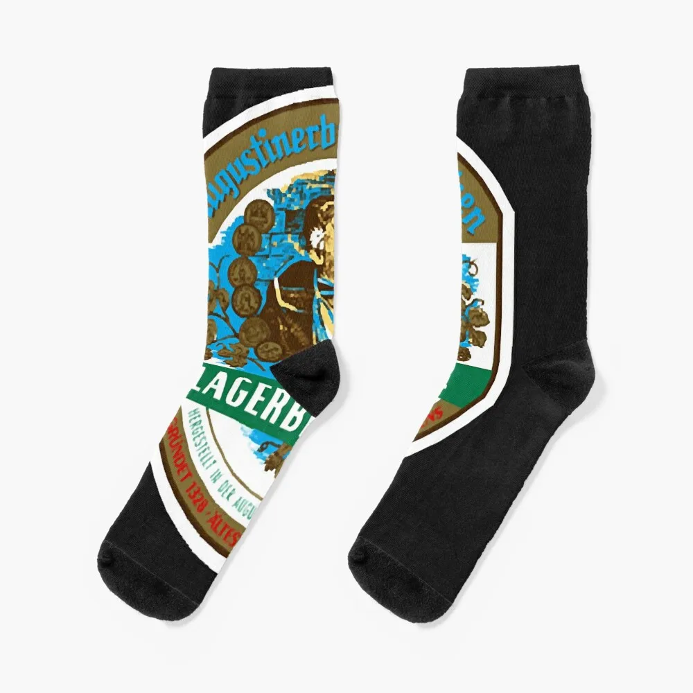 Augustiner hell beer Socks christmas socks designer socks valentine gift ideas Socks For Man Women's