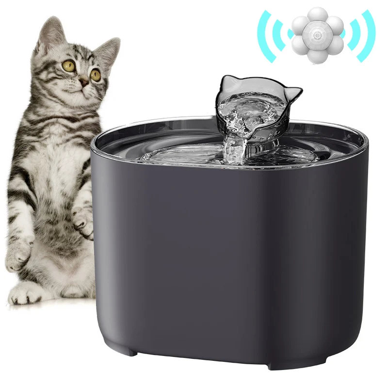 Comprar Fuente de agua automática para gatos con Sensor de filtro, bebedero  de acero inoxidable para mascotas, fuentes ultrasilenciosas para perros y  gatos