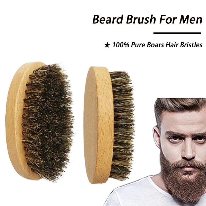 

Private Custom Logo Soft Boar Bristle Wood Beard Brush For Facial Cleaning Mustache Brush Shaving Brush