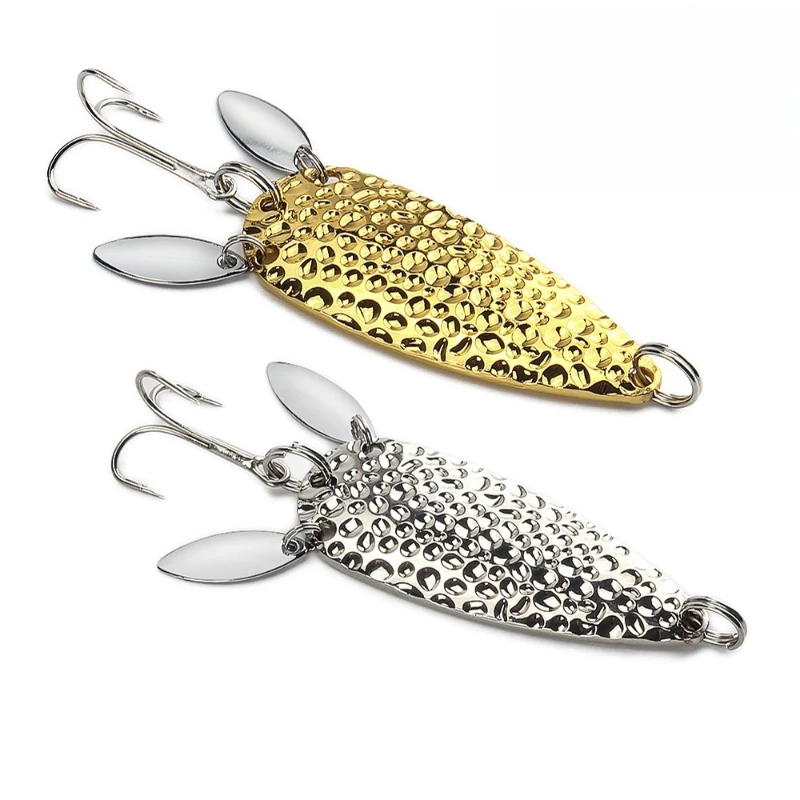 1Pcs Metall Löffel Spinnerbait Doppel Rotierenden Harte Künstliche Köder 10cm 25g Pailletten Drehen Köder für Hecht Bass forelle Angeln Locken