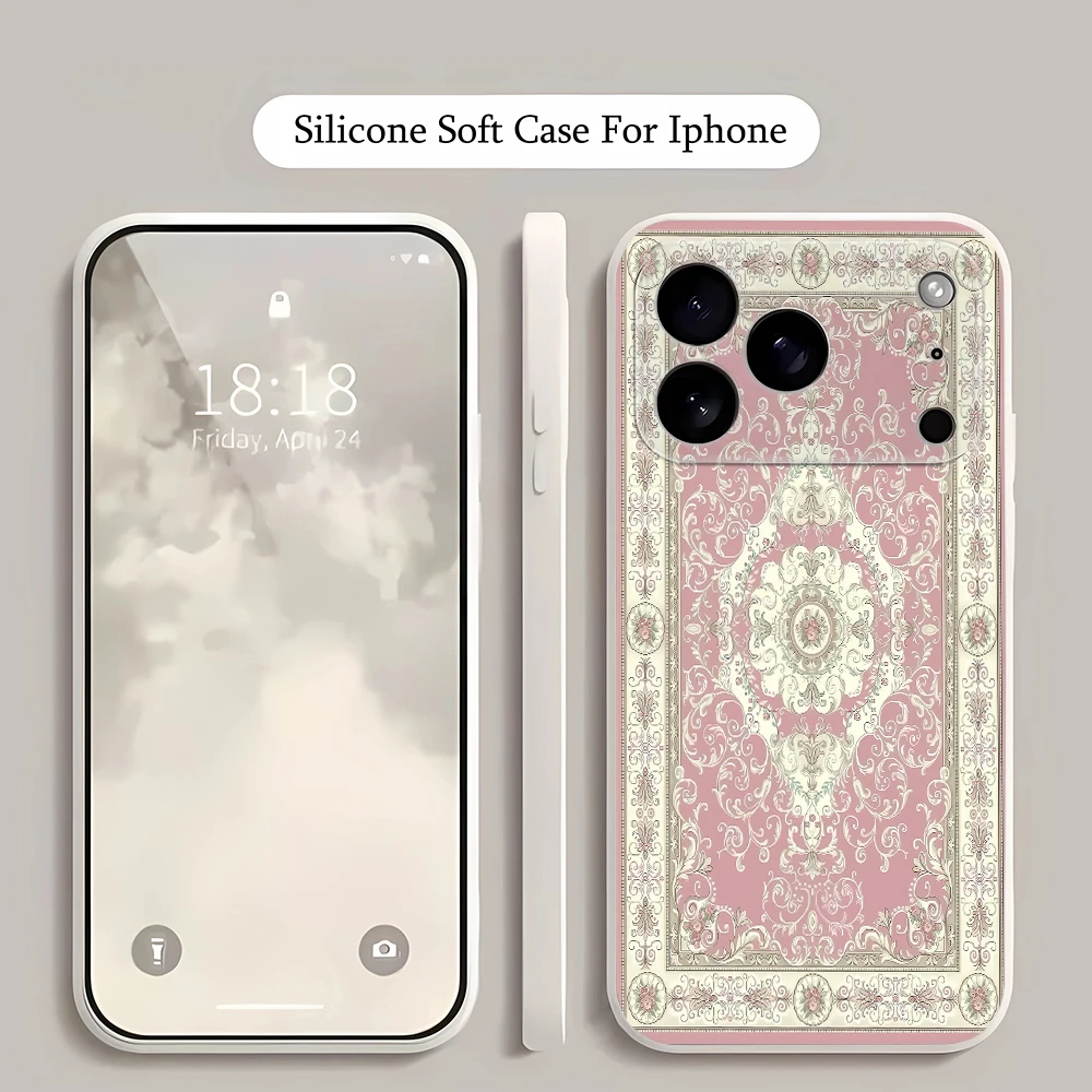 Vintage Persian Carpet Design Shockproof Silicone Phone Case