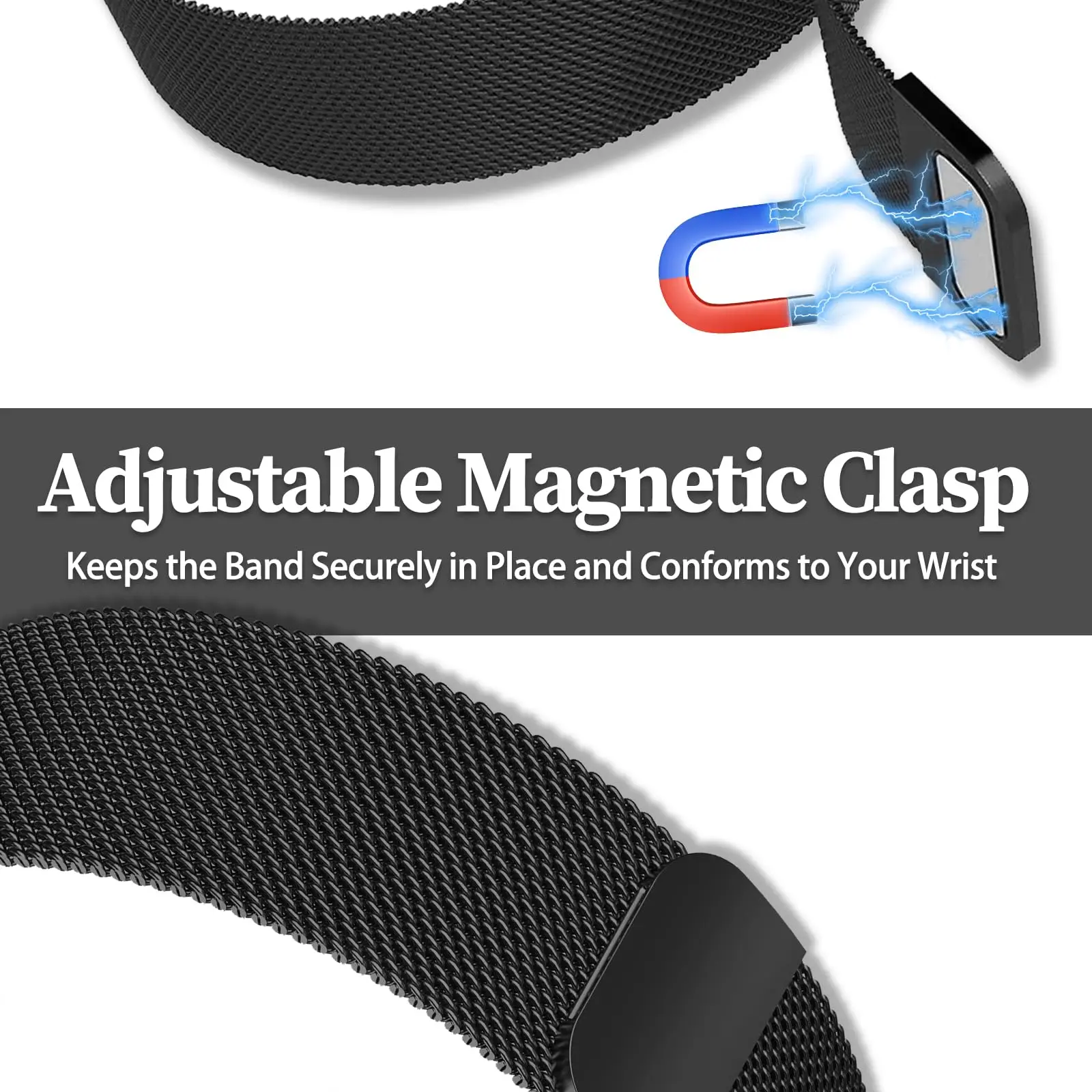 Elegant Milanese Loop Stainless Steel Watch Band - Compatible with Various Models