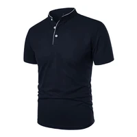 Polo d'été à manches courtes pour hommes, couleur unie, T-shirts streetwear, sport, séchage rapide, respirant, basique, décontracté 2