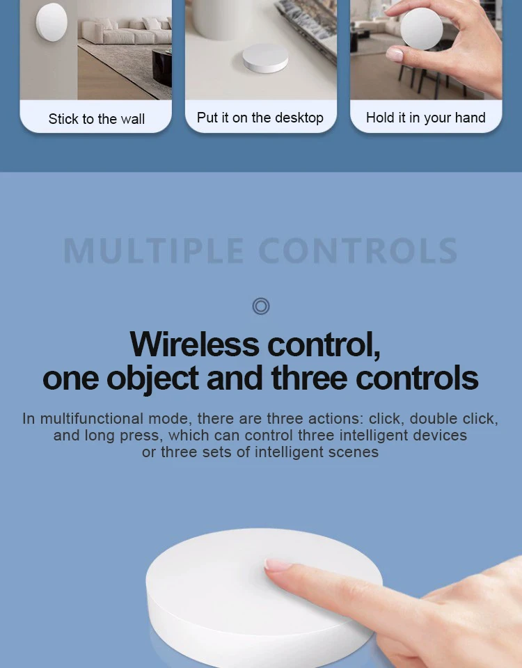 PTX Smart Wireless Mini Switch Key Bluetooth Connection Remote Button Home Secur
