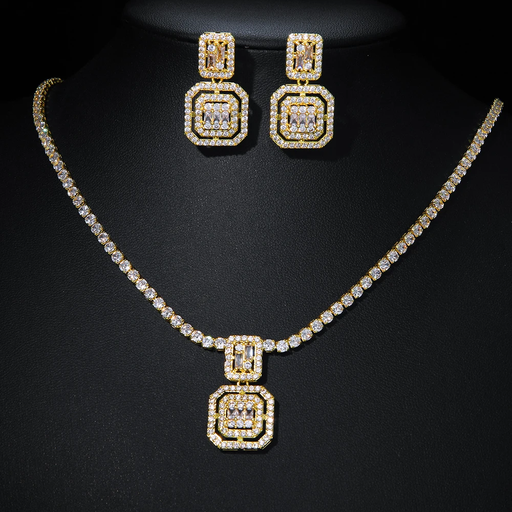 

Bettyue Hot Sale New Trendy Party Simplicity Style Geometry Shape Design Jewelry Set Three Colors Choice Party Modern Dress-Up