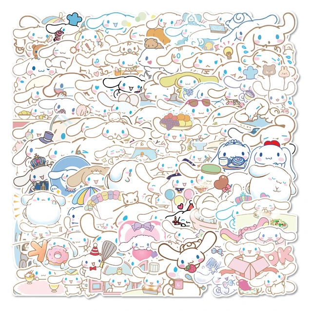 Ins Style Kawaii Sanrio Cinnamoroll Sticker Anime Figure Diy Water Proof  Suitcase Notebook Computer Ipad Decorate Stickers Gift - AliExpress