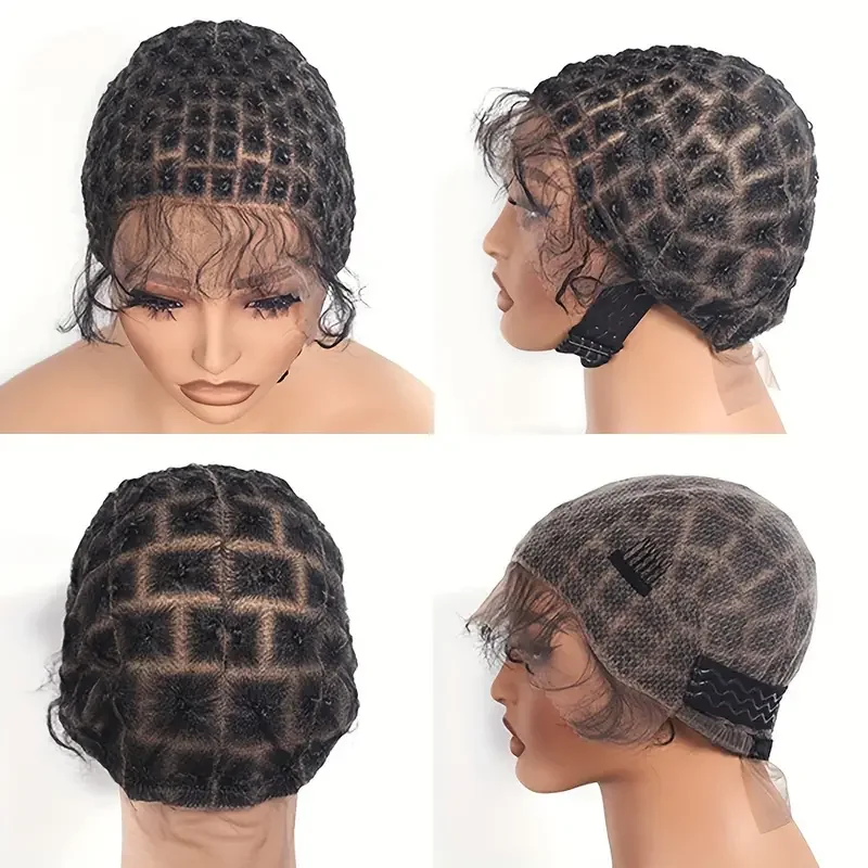 Braided Wig Cap for Crochet Braids Full Double Lace Braided Wig With Baby Hair Suitable for Making Crochet Wigs with Bangs