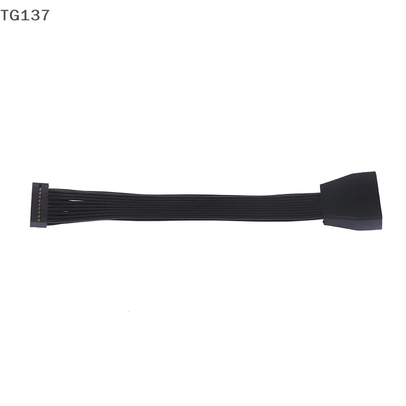 소형 미니 USB 3.0 19/20 핀 내부 확장 헤더 어댑터 케이블 마더보드용 검정색 플랫 와이어 케이블 5.9인치/15cm