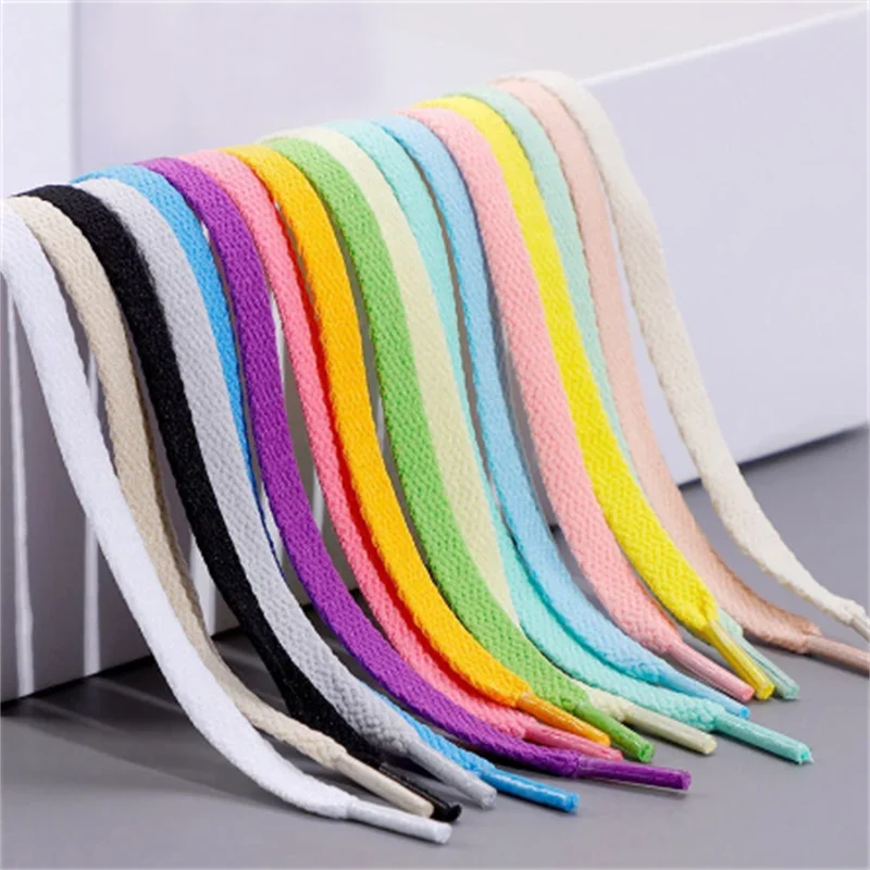 

2023 New shoelaces 1Pair Flat Shoelaces for Sneakers 36colors Fabric Shoe laces White Black Shoe lace Boot Laces for Shoes Class