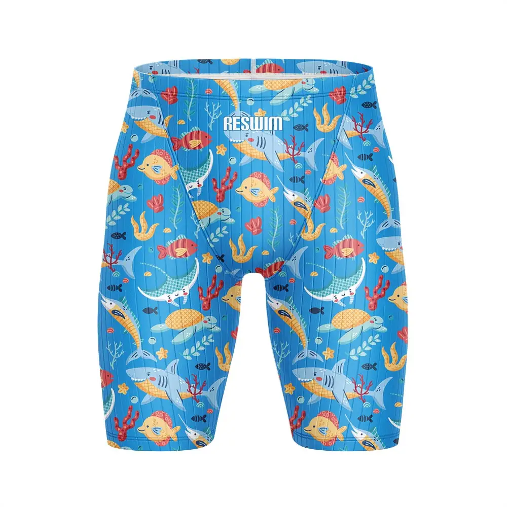 Men's Athletic Swim Jammer Shorts - Versatile Beachwear & Training Tights