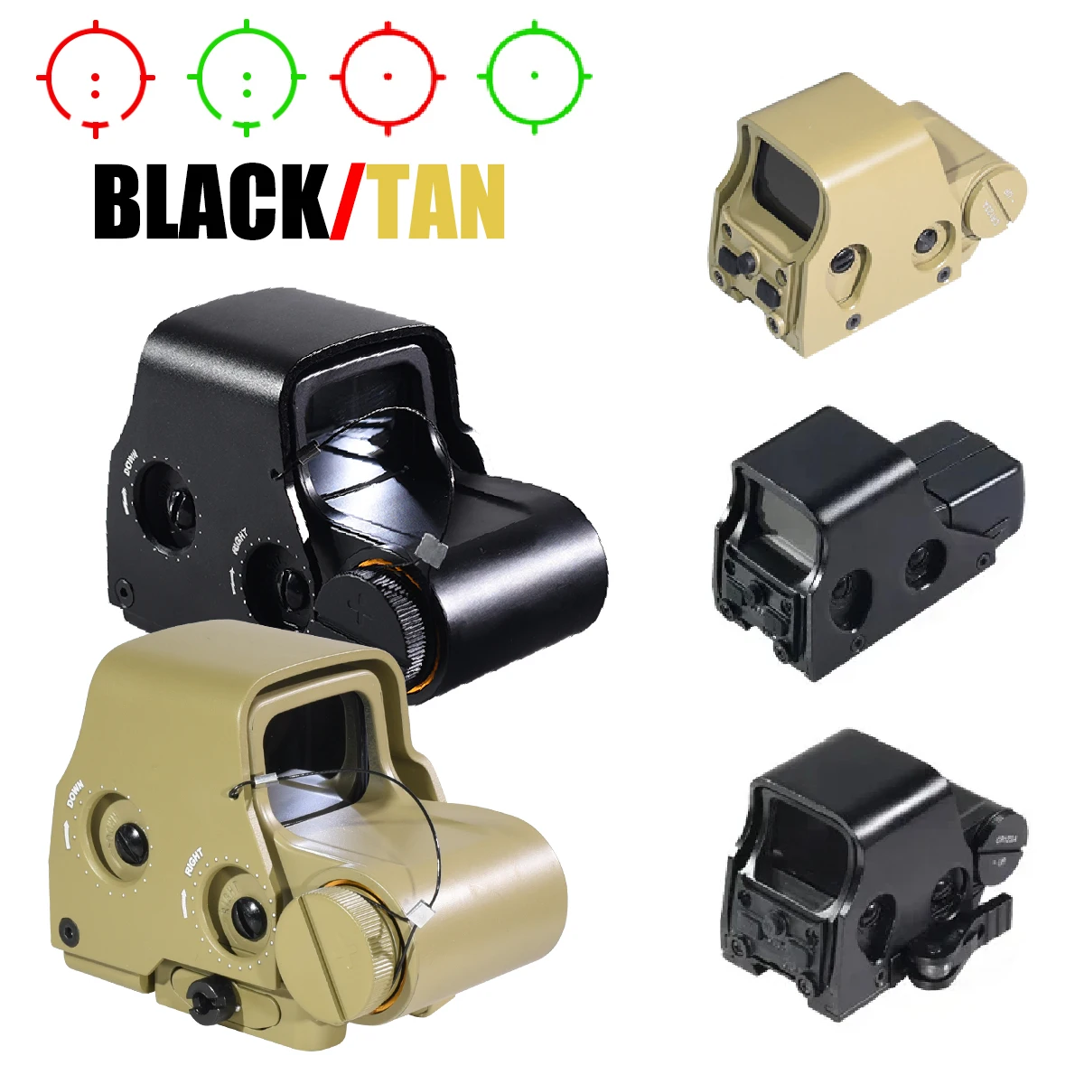 558 Holographic Sight 553 551 Red Dot Scope 556 Tactic Airsoft Hunting Collimator Red Green Dot Sight 20mm Quick Release Mount