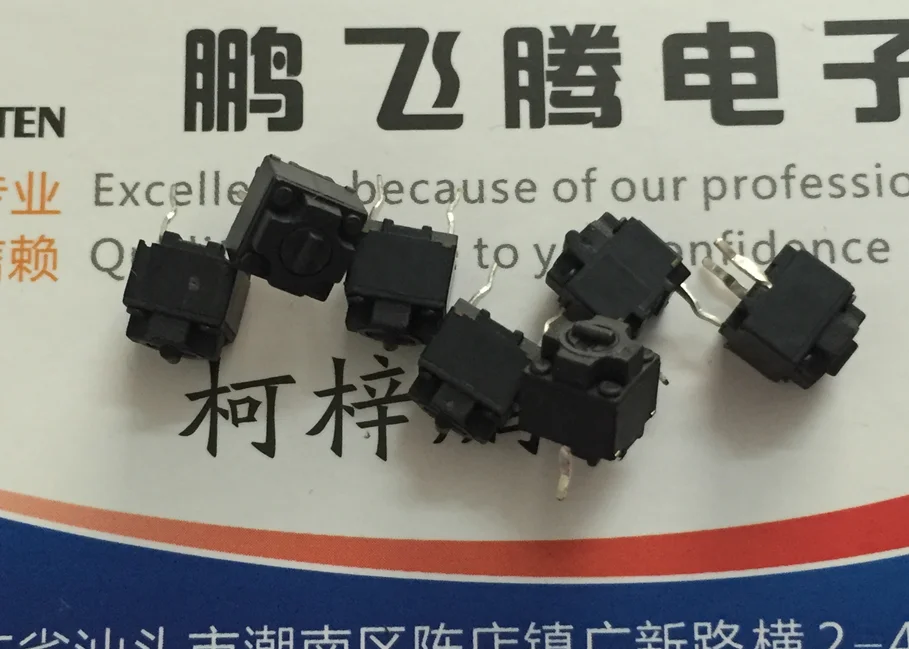50 Pz/Lotto Universal Xing Square Touch Micro Switch Microsoft Mouse Switch Key 6*6*7.3 In Linea 2 Pin